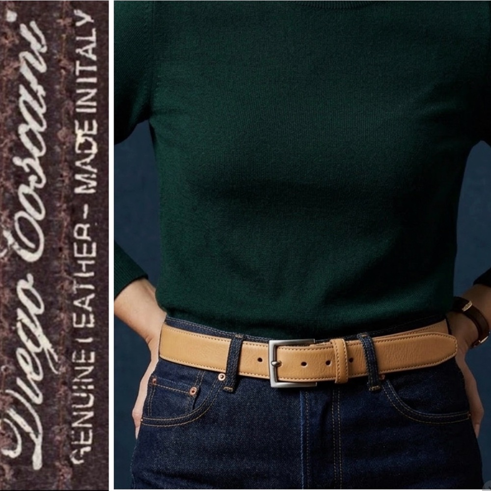 Diego Toscani Italy Leather Belt - Picture 2 of 11
